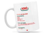 Caneca Açúcar Vovó Divertida Porcelana Xícara 325ml + Caixa Presente