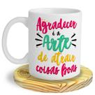 Caneca Agradecer é Arte - Cerâmica Branca