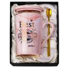 Caneca ALBISS Best Motherin Law Ever 400 ml de mármore rosa com tampa Caneca ALBISS Best Motherin Law Ever 400 ml de mármore rosa com tampa