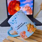 Caneca Alça de Coração Simba e Nala Você é a minha escolha de todos os dias