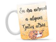 Caneca Alguns Gatos Divertida Porcelana Xícara 325ml + Caixa Presente