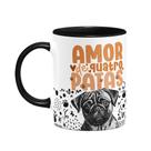 Caneca - Amor de quatro patas - Pug - B-black Caneca - Amor de quatro patas - Pug - B-black