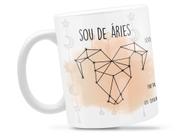 Caneca Aries Signo Divertida Porcelana Xícara 325ml + Caixa Presente