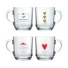 Caneca aspen love de vidro 300ml decorada - allmix Caneca aspen love de vidro 300ml decorada - allmix