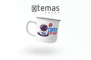 Caneca astronauta geek retrô esmaltada de aluminio Caneca astronauta geek retrô esmaltada de aluminio