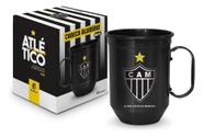 Caneca atlético mineiro aluminio preto 400ml