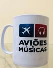 Caneca aviões e músicas