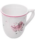 Caneca Avulsa 330ml Florescer Rosa Cerâmica