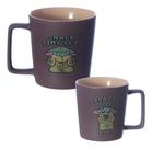 Caneca Baby Yoda Star Wars 400ml Snack Time Dupla Cerâmica