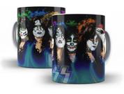 Caneca Banda Kiss Peter Genne Paul Frases Logo Banda De Rock