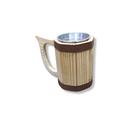 Caneca Barril De Madeira Viking Grande 600ml Chopp Cerveja Rustica