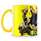 Caneca Boku no Hero - Porcelana Personalizada com Alça Amarela
