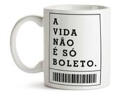 Caneca Boletos Divertida Porcelana Xícara 325ml + Caixa Presente