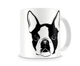 Caneca boston terrier color black