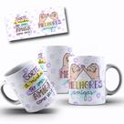 Caneca Branca Amigas Amizades Mod.16