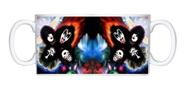 Caneca Branca Bandas De Rock Kiss Psycho Circus