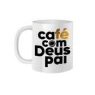 Caneca Branca Café Com Deus Pai Porções Diárias De Paz 325mL