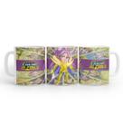 Caneca Branca Cavaleiros Dos Zodíaco Mu de Áries Cerâmica 325 Ml