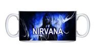 Caneca Branca De Bandas Rock Grunge Nirvana Kurt Cobain