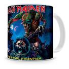 Caneca Branca De Bandas Rock Iron Maiden Final Frontier