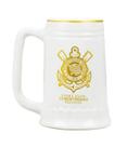 Caneca Branca Dourada Porcelana 500ml - Corinthians