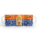 Caneca Branca Dragon Ball Goku SSJ2 Cerâmica 325 Ml