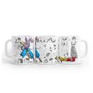Caneca Branca Dragon Ball Mangá Bills Cerâmica 325 Ml