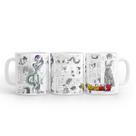 Caneca Branca Dragon Ball Mangá Freeza Cerâmica 325 Ml