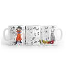 Caneca Branca Dragon Ball Mangá Goku Base Cerâmica 325 Ml