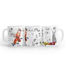 Caneca Branca Dragon Ball Mangá Kuririn Cerâmica 325 Ml