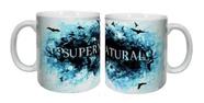 Caneca Branca Filmes E Séries Supernatural Sobrenatural Logo