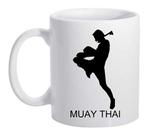 Caneca Branca Muay Thai Lutando Boxer Esportes Ufc Mma
