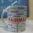 Caneca Branca Pairmão Pai E Irmão Feliz Dia Dos Pais Frases