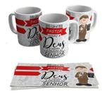 Caneca Branca Pastor Igreja Evangelico Biblico Jesus Frases