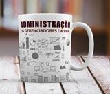 Caneca Branca Personalizado Carreira Profissão Administração