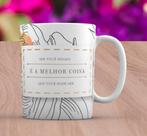 Caneca Branca Personalizado Flor Branca