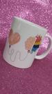 Caneca branca porcelana com desenho