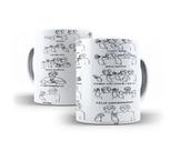 Caneca Branca Porcelana Sinais Libras + Caixinha