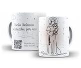 Caneca branca premium de cerâmica personalizada/católica com oração/Santo Antônio