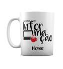 Caneca Branca Profissão Carreira Sistemas De Informação