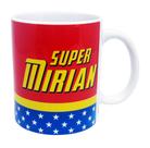 Caneca Branca Super Mãe, Amiga, Avó, Sogra, Nora Personalizada Wonder Woman
