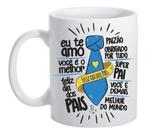 Caneca Branca Super Pai Frases Logo Amor Love Gravata