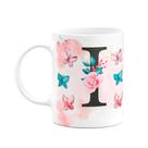 Caneca Butterfly - Inicial do nome letra I - 325ml