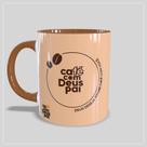 Caneca Café com Deus Pai Lançamento - Marrom