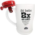 Caneca Campainha Só Bebo 2x Ao An 400ml - Newgift