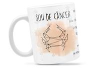 Caneca Cancer Signo Divertida Porcelana Xícara 325ml + Caixa Presente
