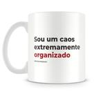 Caneca Caos Organizado com Trechos de Poesia