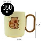 Caneca Capivara Plástico 350ml Sortida Unidade Infantil Bege FWB