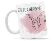 Caneca Capricornio Signo Divertida Porcelana Xícara 325ml + Caixa Presente