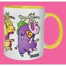 Caneca cartoon vaca ceramica 350ml